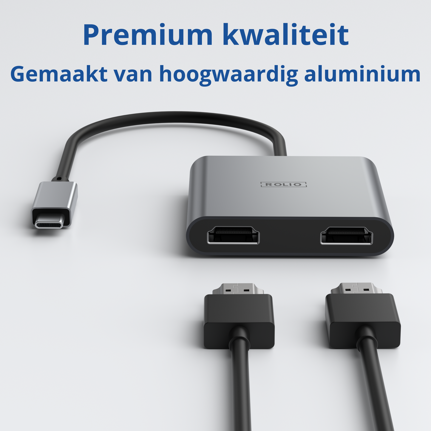 Rolio USB C naar HDMI - Dual HDMI Adapter - 2x HDMI 4K