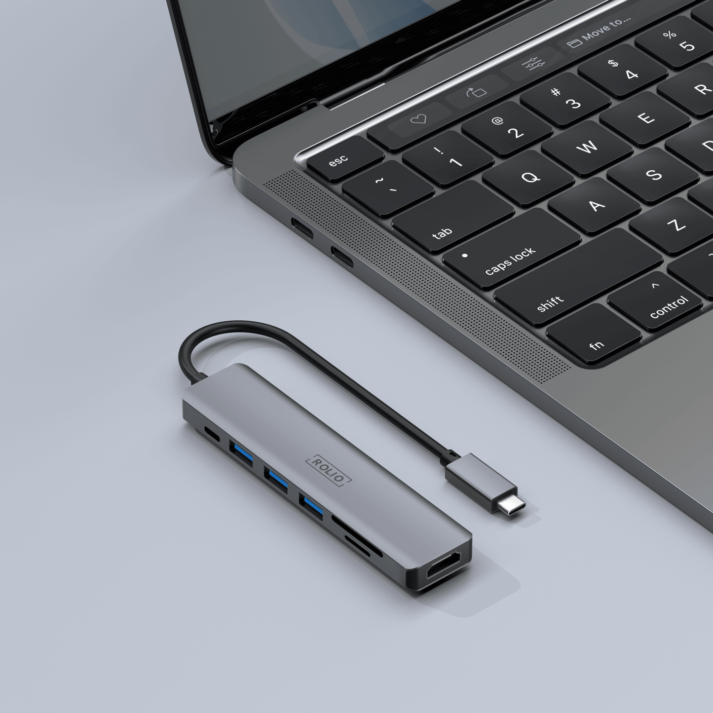 Rolio USB C Hub - 7 in 1 - HDMI - USB-C Opladen - SD/TF - 3x USB 3.0