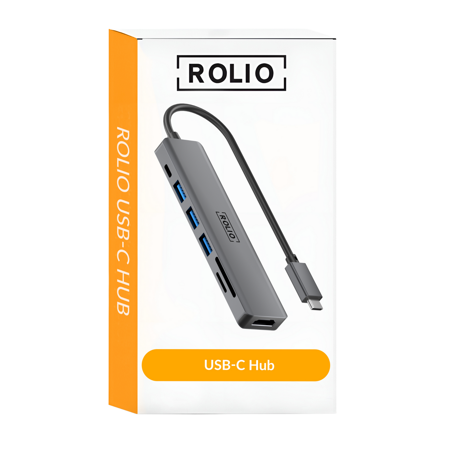 Rolio USB C Hub - 7 in 1 - HDMI - USB-C Opladen - SD/TF - 3x USB 3.0