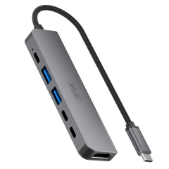 Rolio USB C Hub - 6 in 1 - HDMI - 3x USB-C - 2x USB-A