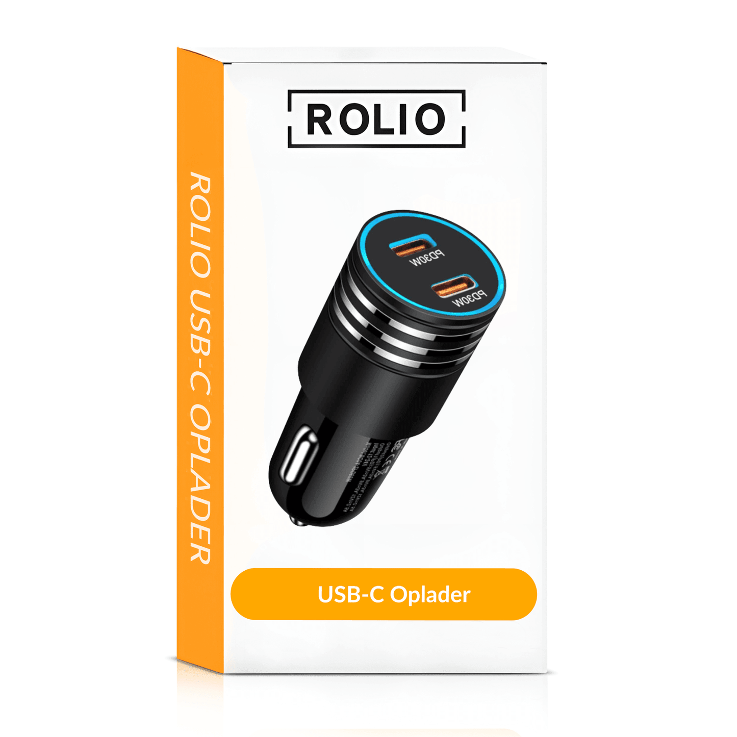 Rolio Autolader 60W - 2x USB C - Snellader - Universeel - Auto Oplader - Autoaccessoires - Rolio