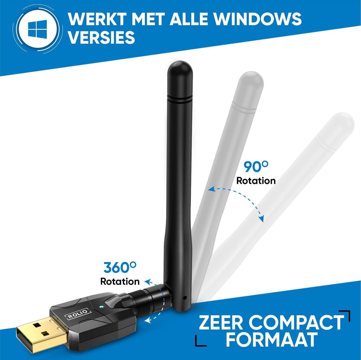 Rolio Bluetooth adapter 5.1 - 100m - Rolio