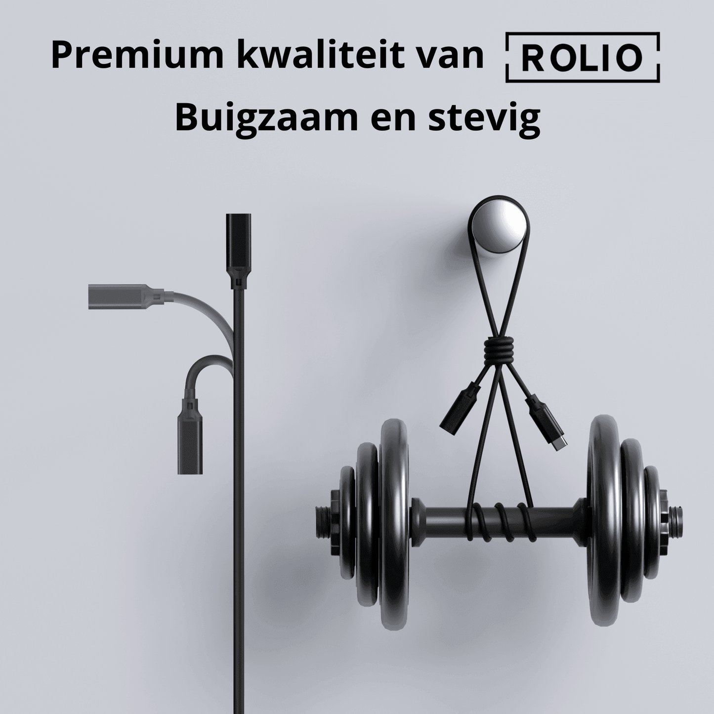 Rolio USB C Verlengkabel - USB-C naar USB-C vrouwelijk - 1 Meter - Rolio