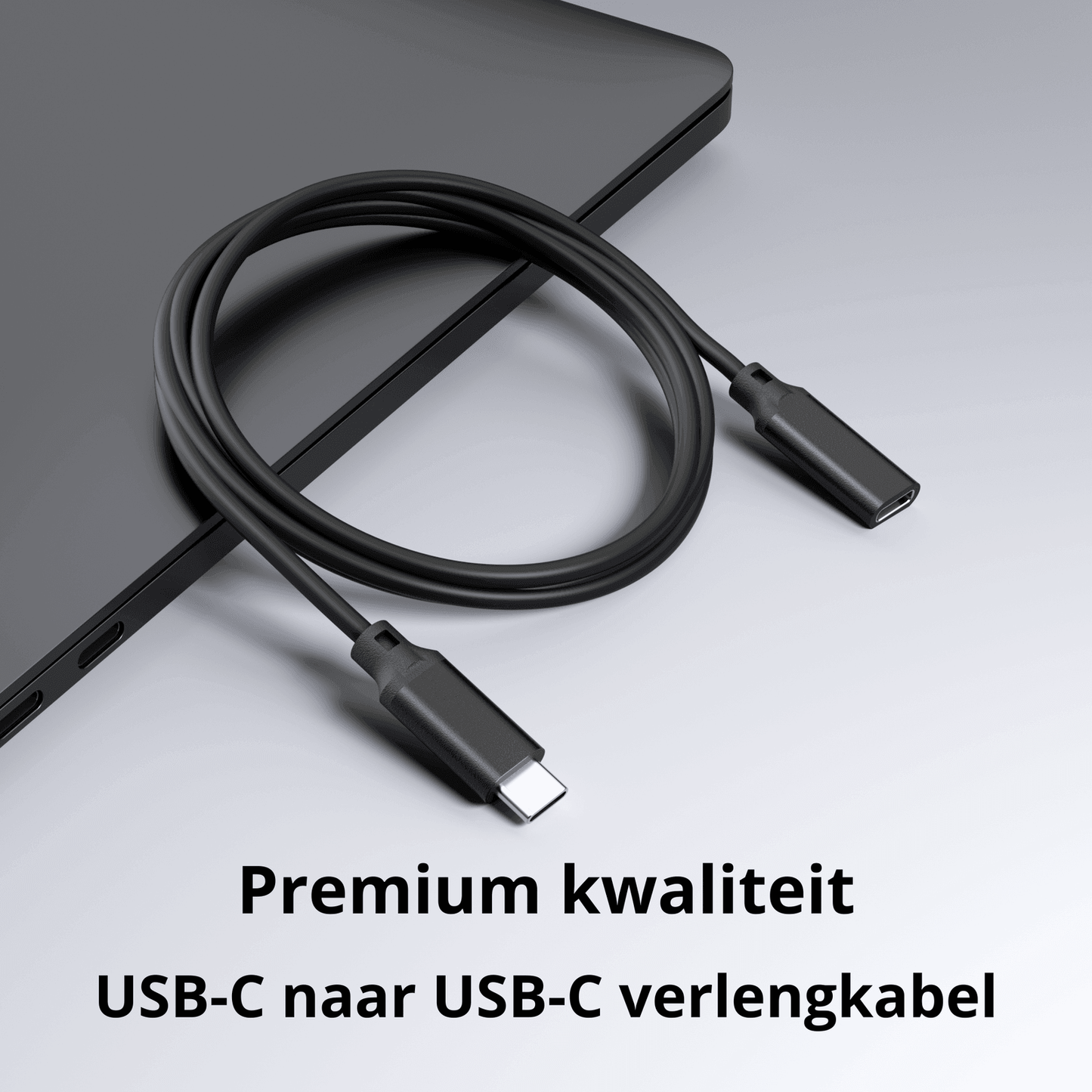 Rolio USB C Verlengkabel - USB-C naar USB-C vrouwelijk - 2 meter - Rolio
