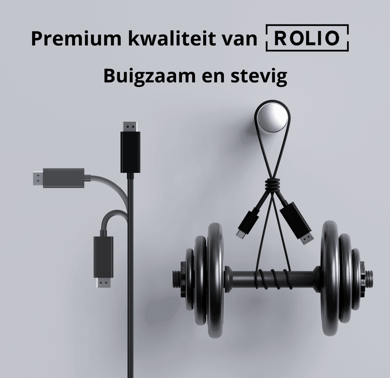 Rolio USB C naar DisplayPort kabel - 3 meter - Rolio