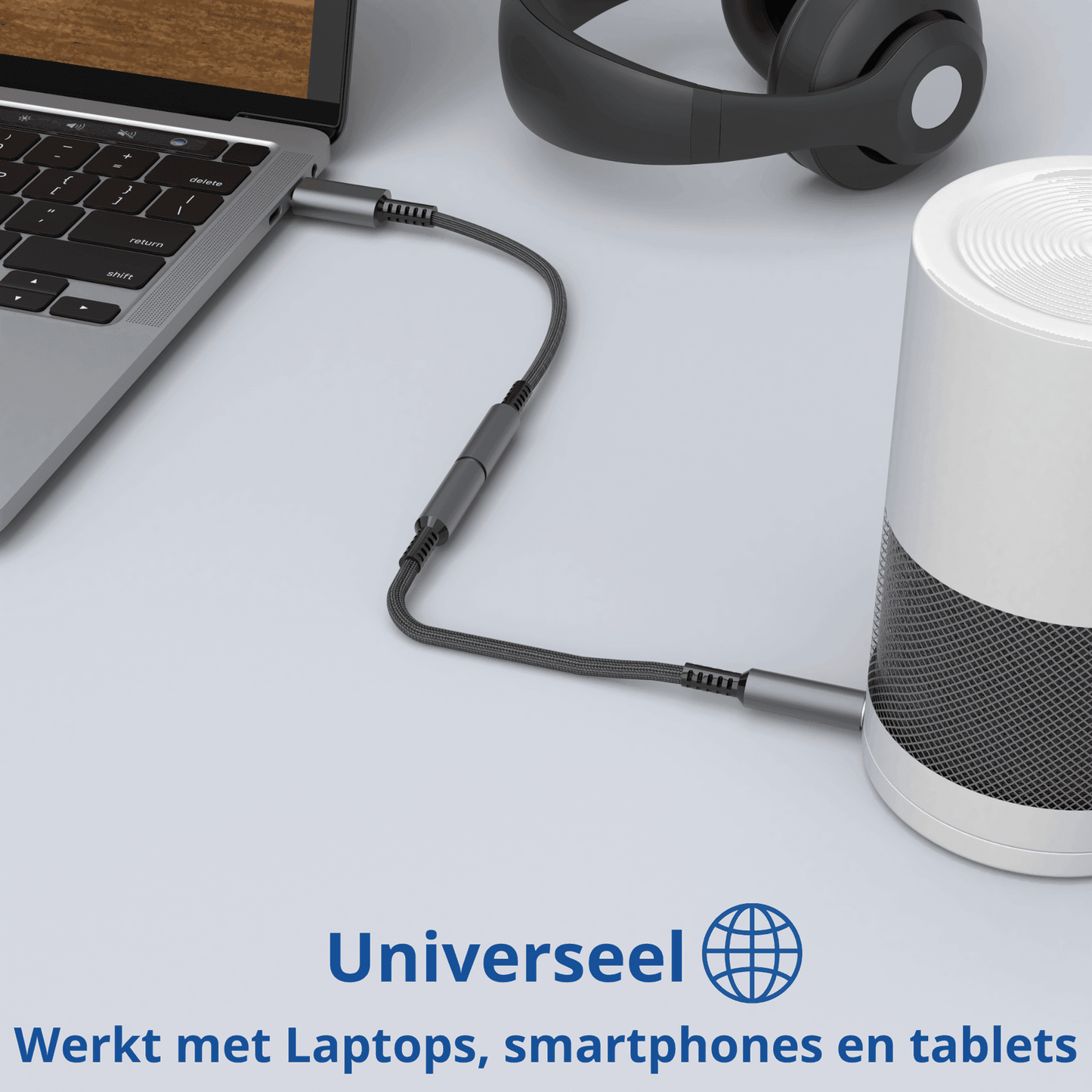 Rolio USB C Adapter - USB-C naar Aux Jack - 3.5mm - Rolio