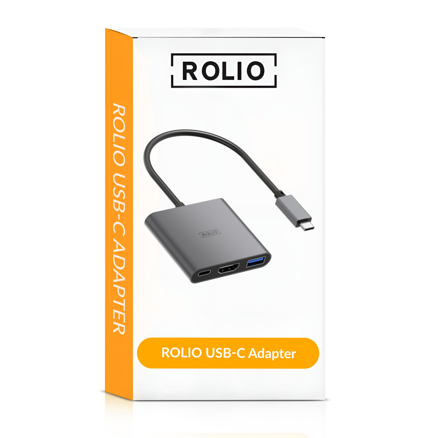 Rolio USB-C-zu-HDMI-Adapter – 3 in 1 – 4K HDMI – USB 3.0 – USB-C-Aufladung