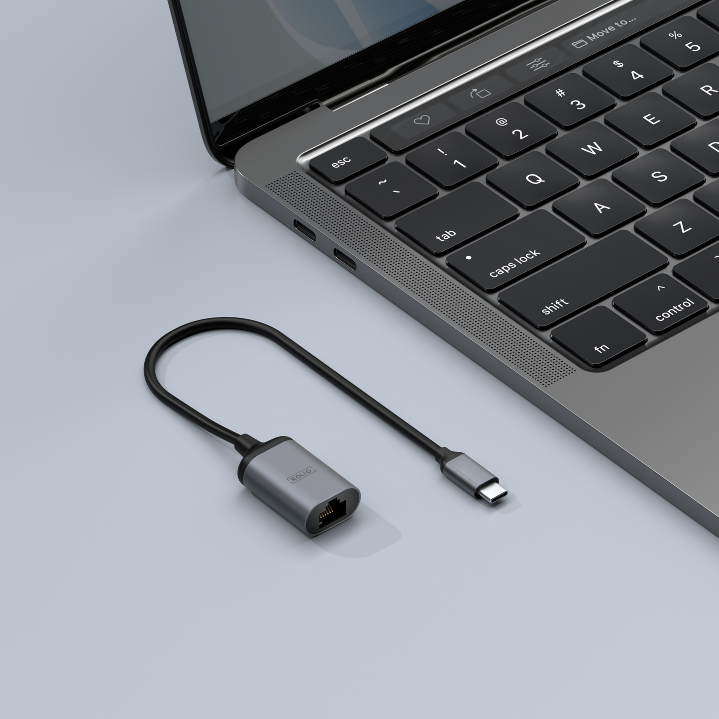 Rolio USB C Adapter - USB-C naar Ethernet - 1Gbps