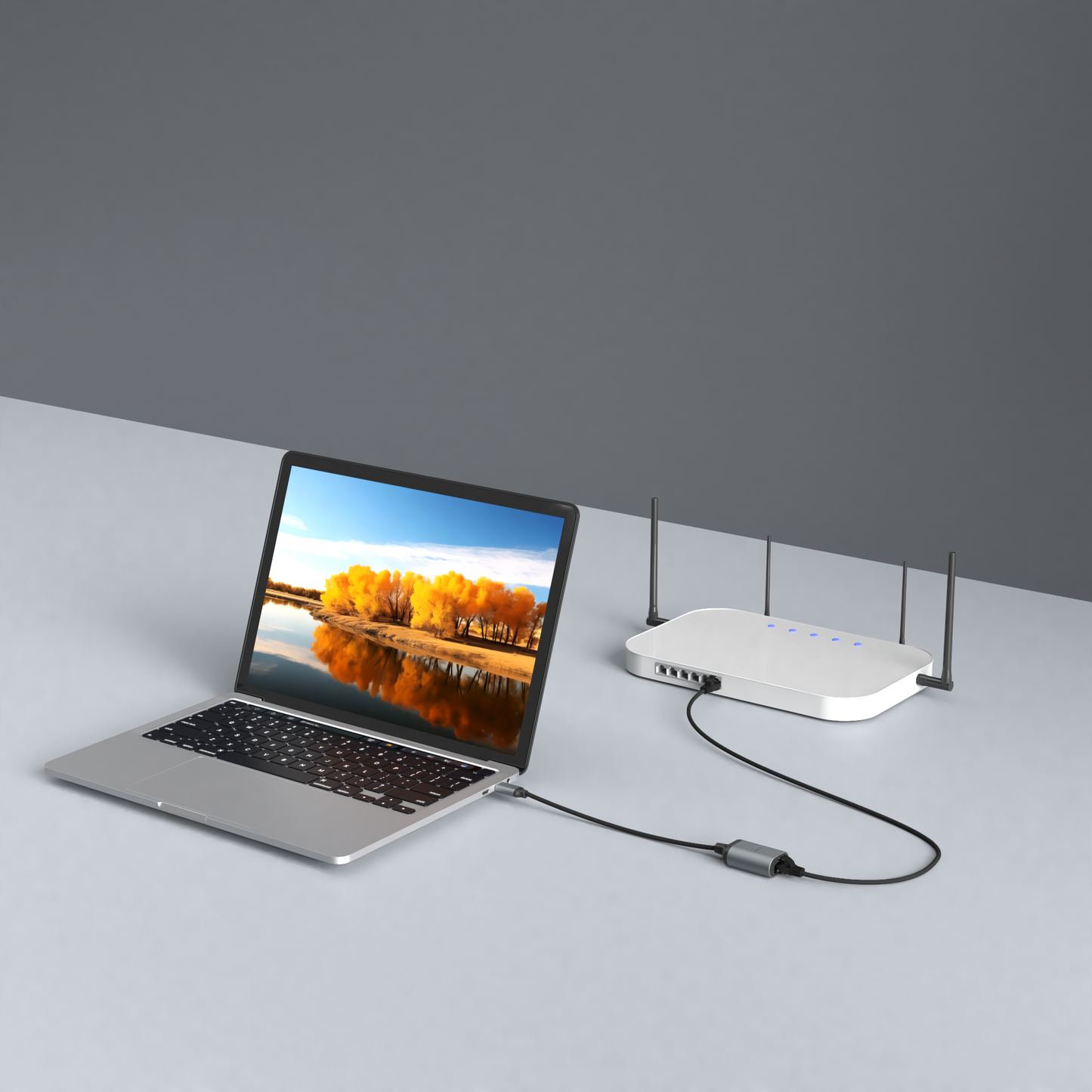 Rolio USB C Adapter - USB-C naar Ethernet - 1Gbps