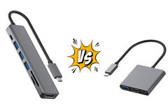 Alle verschillen tussen USB-C hubs en USB-C adapters op een rijtje