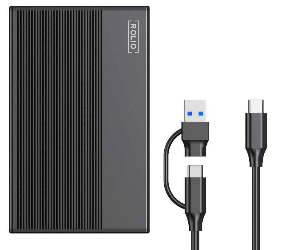 Rolio Externe Harde Schijf - Pro - USB 3.0 - USB C - 1TB Opslag - 1Gbps