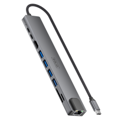 Rolio USB-C-Hub – 10 in 1 – HDMI – 2 x USB-C – SD/TF – 4 x USB-A – Ethernet