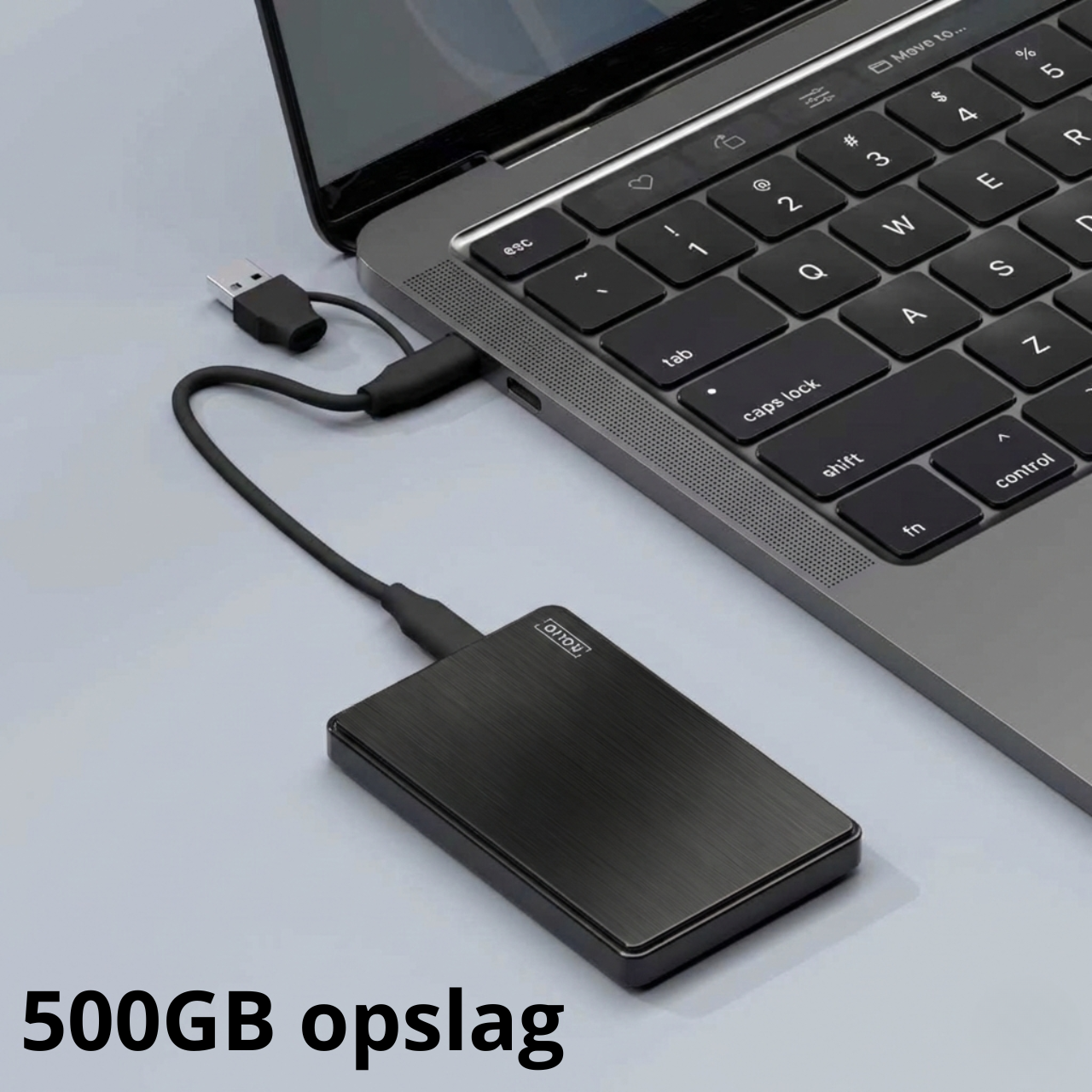 Rolio Externe Harde Schijf - USB 3.1 en USB C - 500GB Opslag - 1Gbps