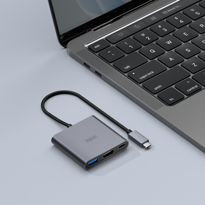Rolio USB C to HDMI Adapter - 3 in 1 - 4K HDMI - USB 3.0 - USB-C Charging