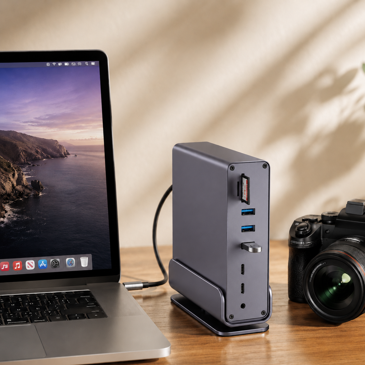 Rolio 16-in-1 Premium USB-C Docking Station - Triple Monitor 4K@60Hz (2x HDMI & 1x DisplayPort) - USB 3.2 10Gbps - 100W Power Delivery - Hub - Gigabit Ethernet