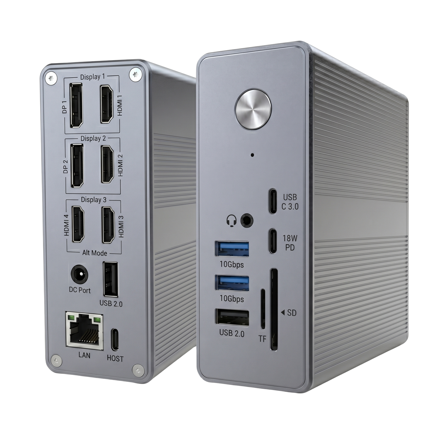 Rolio USB-C-Dockingstation – 16 in 1 – Dreifachmonitor – DisplayLink-Hub