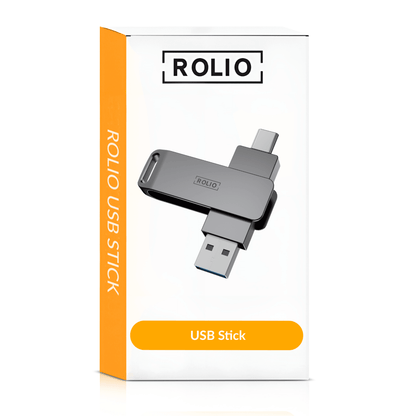 Rolio USB-Stick 128 GB – USB C und USB A – 800 Mbit/s – USB 3.0