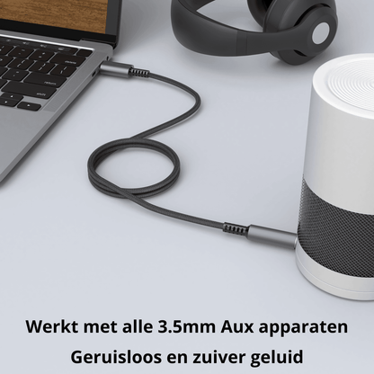 Rolio USB C naar Aux Jack kabel - 1.2 Meter - Rolio