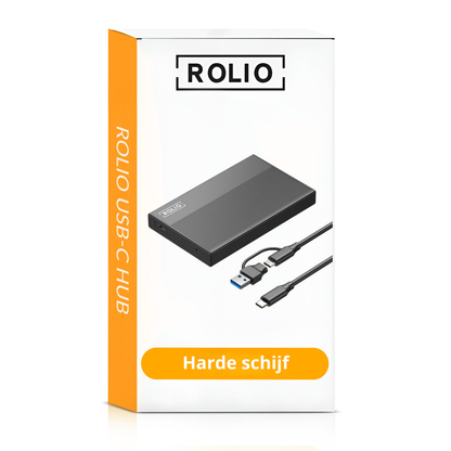 Rolio Externe Harde Schijf - Pro - USB 3.0 - USB C - 1TB Opslag - 1Gbps