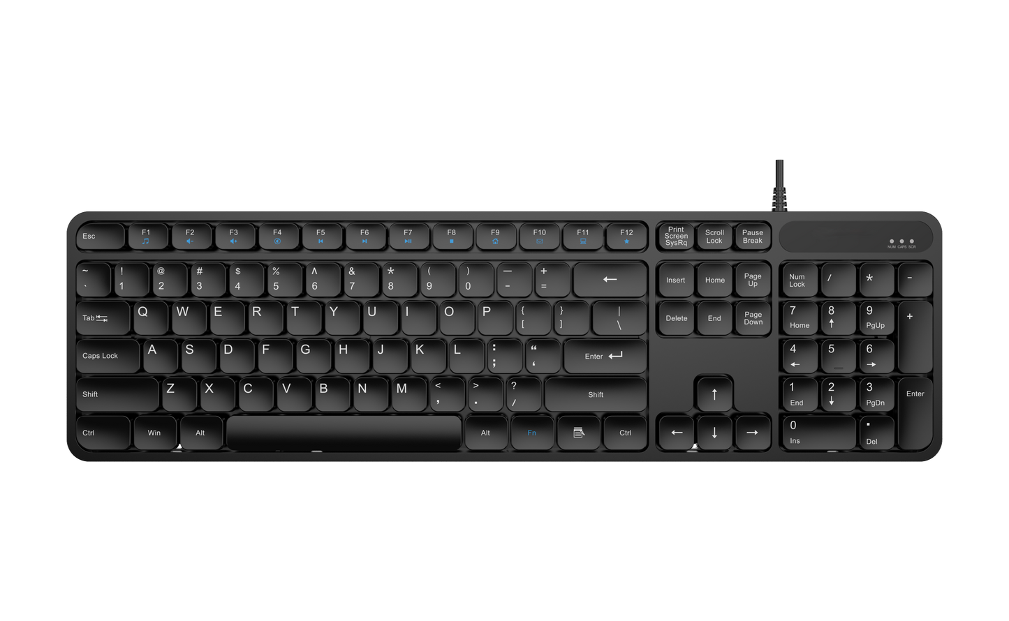 Rolio Pro X7 - Toetsenbord - Qwerty - Zwart - Professioneel